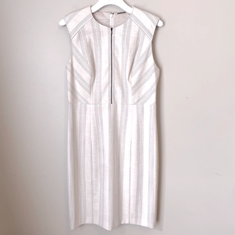 Elie Tahari Galiena size 10 Striped Zip-Front Dress - Picture 4 of 16